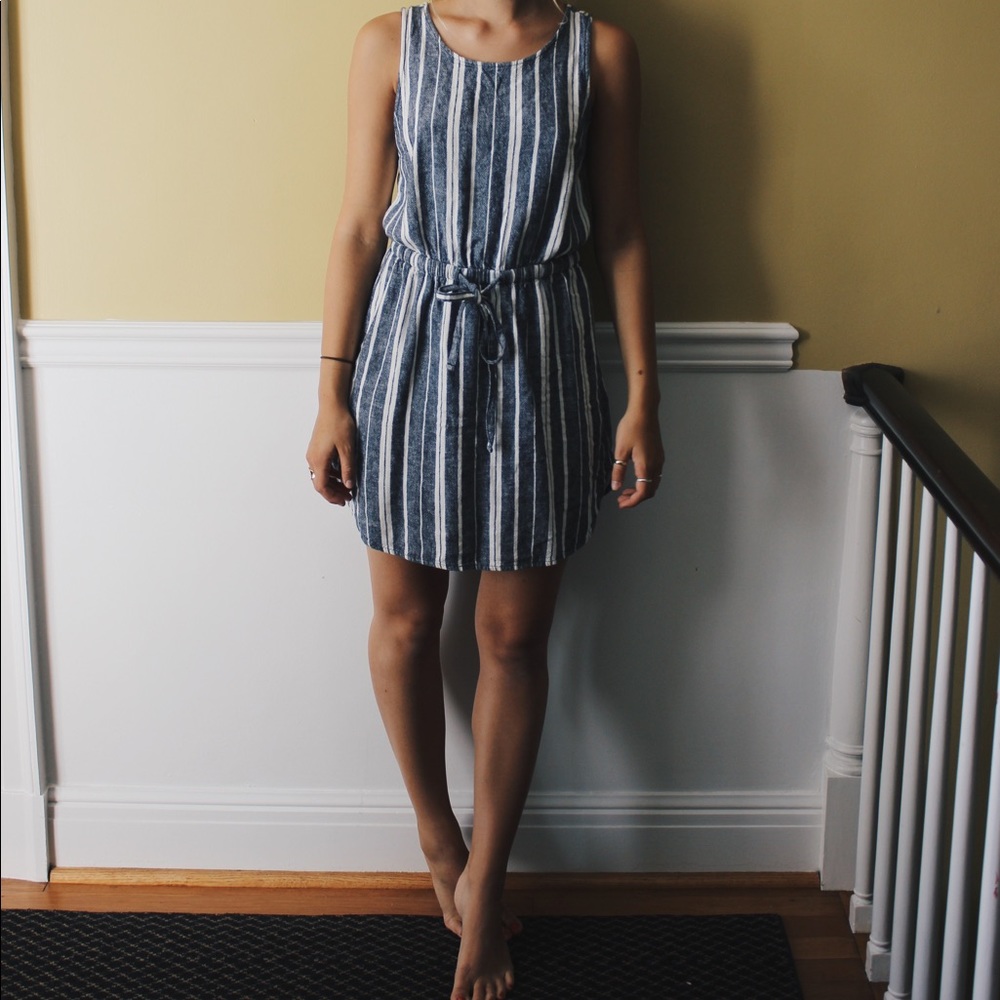 Madewell-esc summer linen mini dress