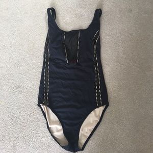 Sexy navy blue one piece