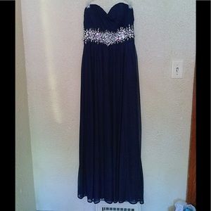 Long Dark Blue Dress