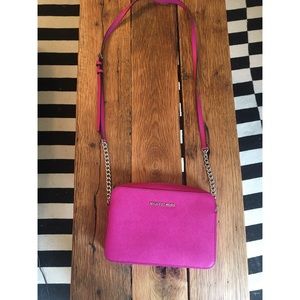 MARKED DOWN MICHAEL KORS Fuschia Cross-body Bag