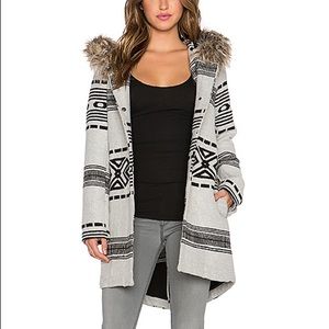 BB Dakota Brenden Faux Fur Coat in Oatmeal