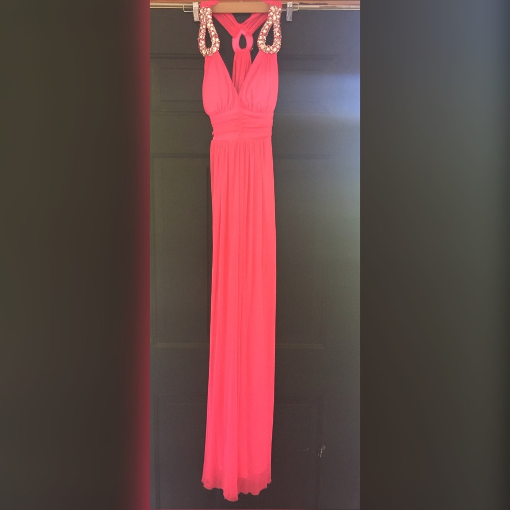 B.Darlin Hot Pink Cutout Dress