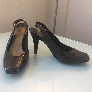 Cato faux snakeskin heels