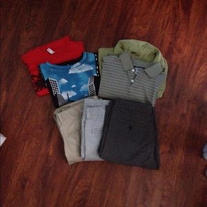 MENS BUNDLE 2 SHIRTS, 2 POLO, 2 PANTS, 1 SHORTS