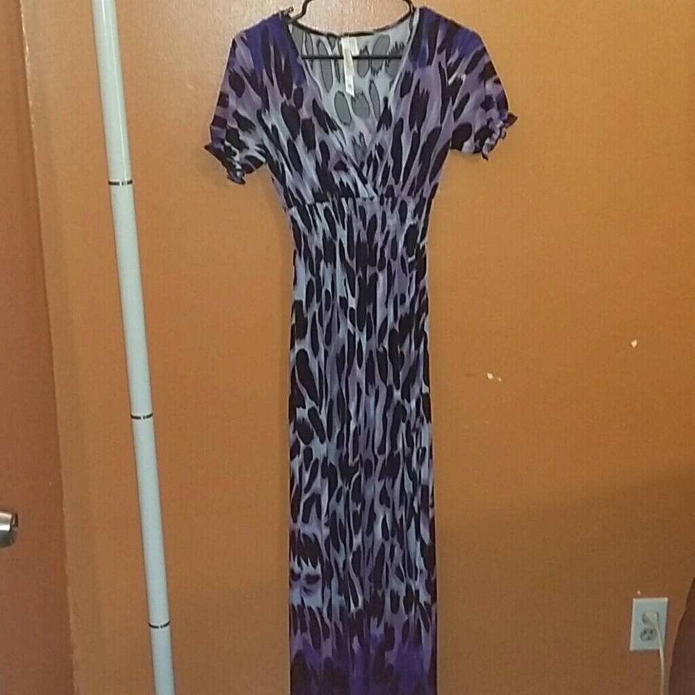 Purple leopard dress
