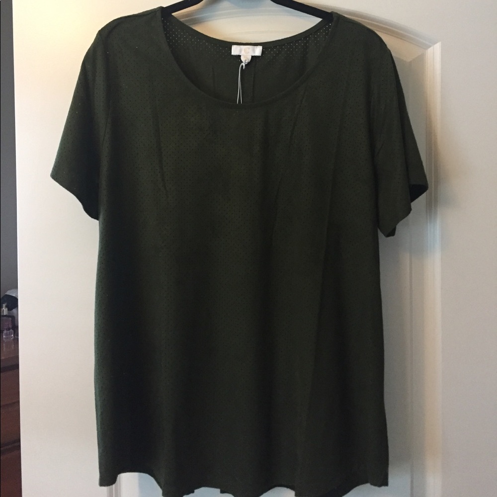 Green Suede-like Top