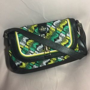 L.A.M.B. Green/ Yellow Shoulder Bag