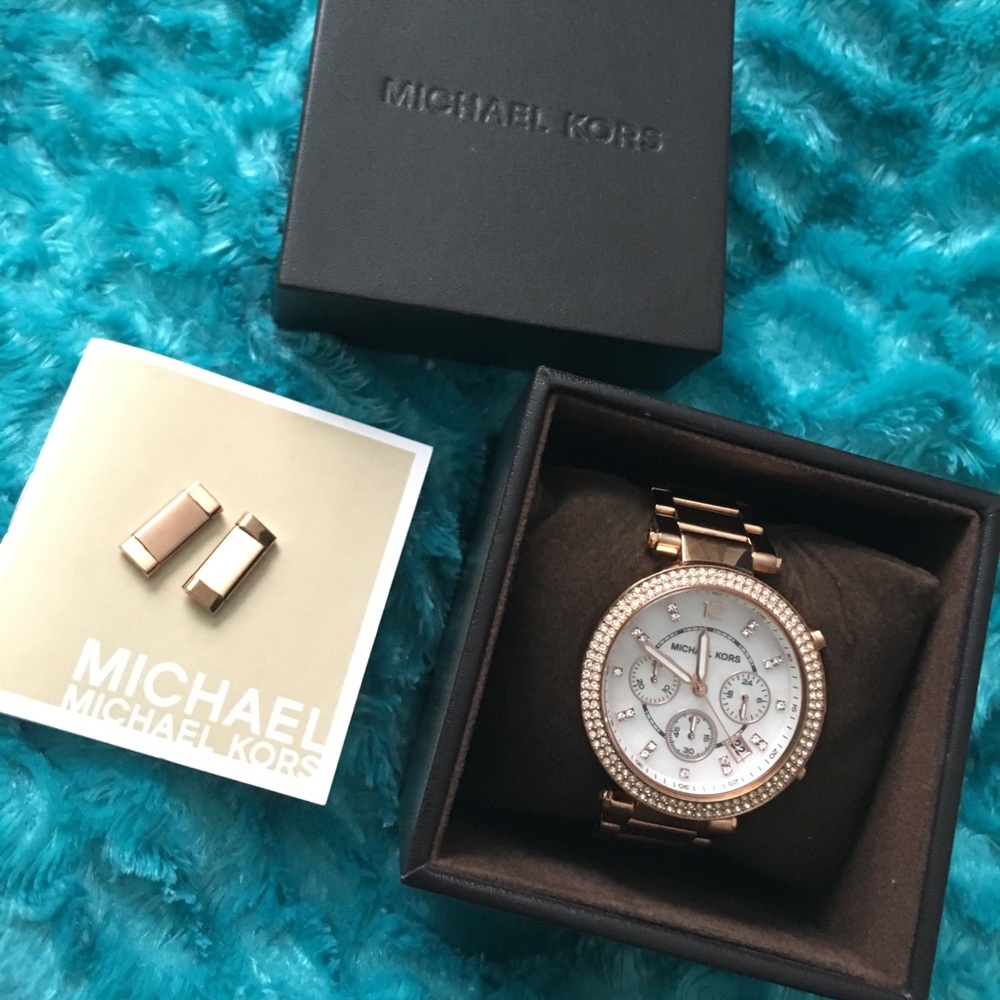 Rose Gold Michael Kors Parker Watch