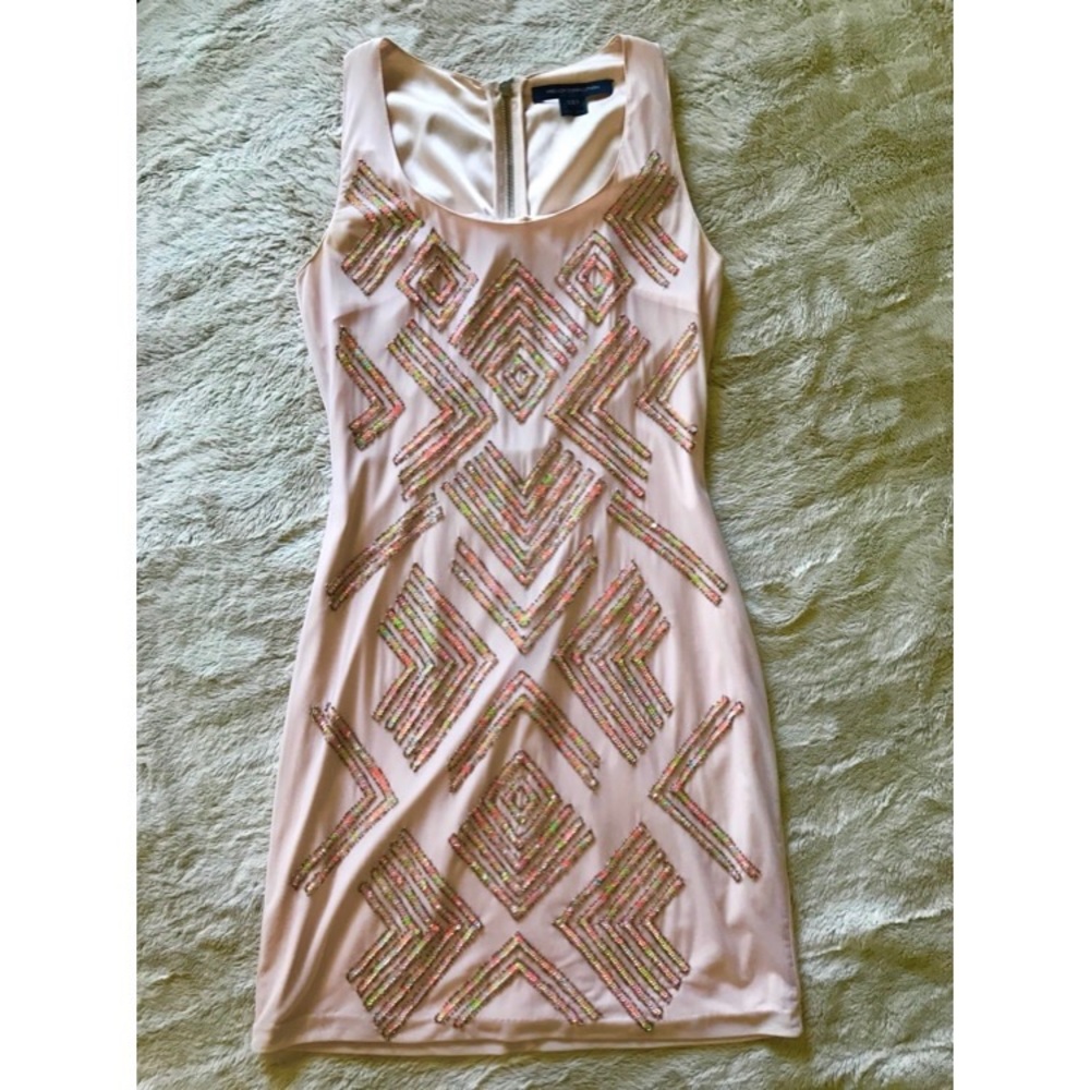French Connection Pink Sequin Dress
