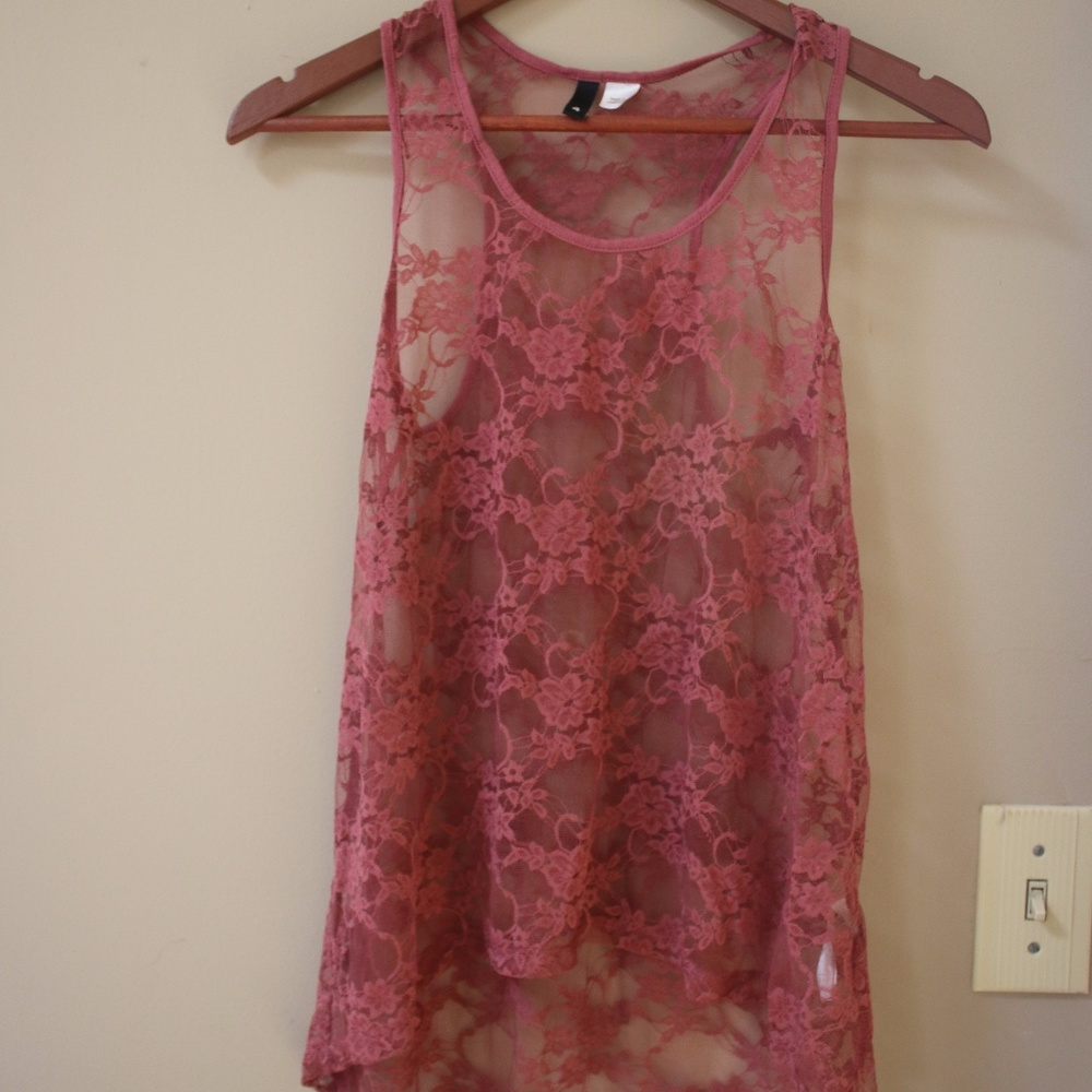 Hi-Lo Lace Tank Top