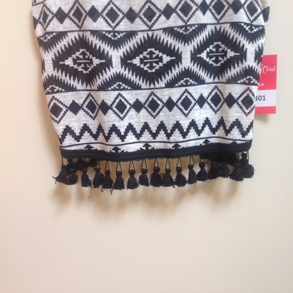 Aztec Fringed Crop Tank - Picture 3 of 3