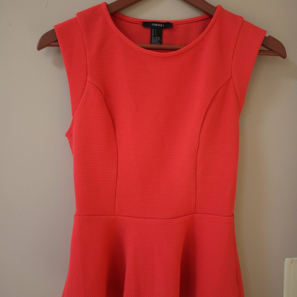 Bright Pink Peplum Top - Size SM