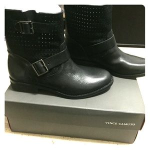 BRAND NEW - Vince Camuto leather Moto boots