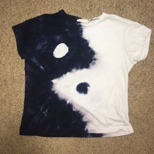 Tie-dye ying and yang top