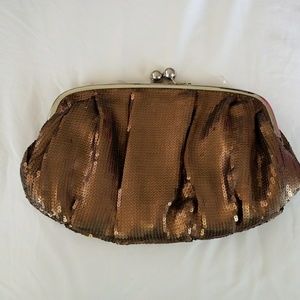 Bronce swquin clutch bag purse