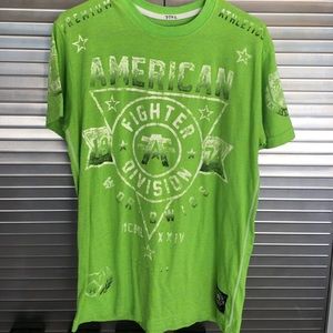 Green American fighter tee