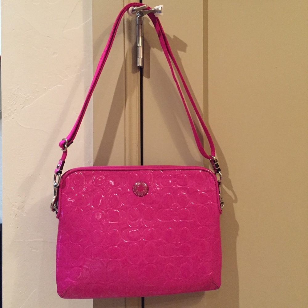 COACH Tablet Purse Cross Body Hot Pink Bag NEW!
