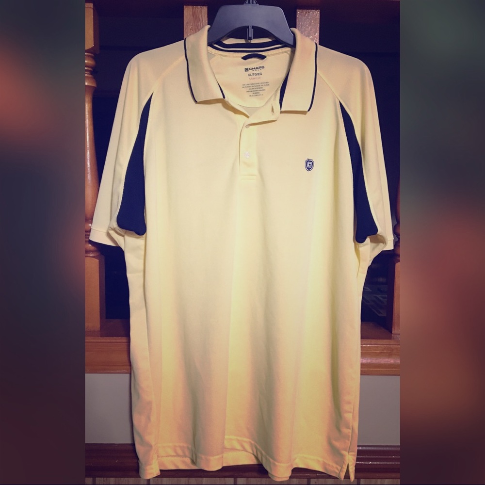 Chaps yellow Golf Polo Shirt Sz XL Big