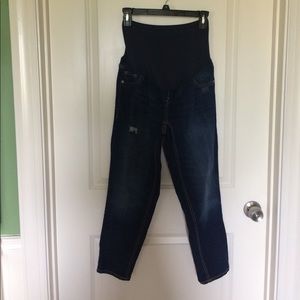 Old Navy maternity jeans- distressed