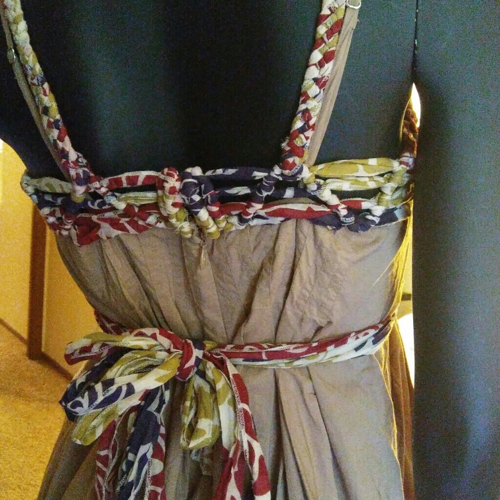 BCBG MAXAZRIA BRAIDED STRAP DRESS 6