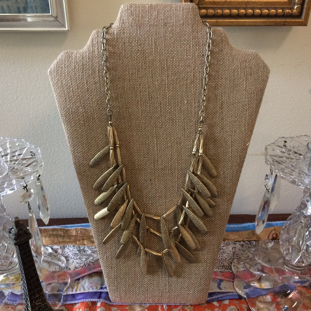 Talbots brass statement necklace