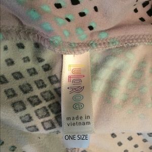 Lularoe OS, purple, black and blue leggings