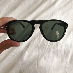 Black Persol keyhole aviator sunglasses
