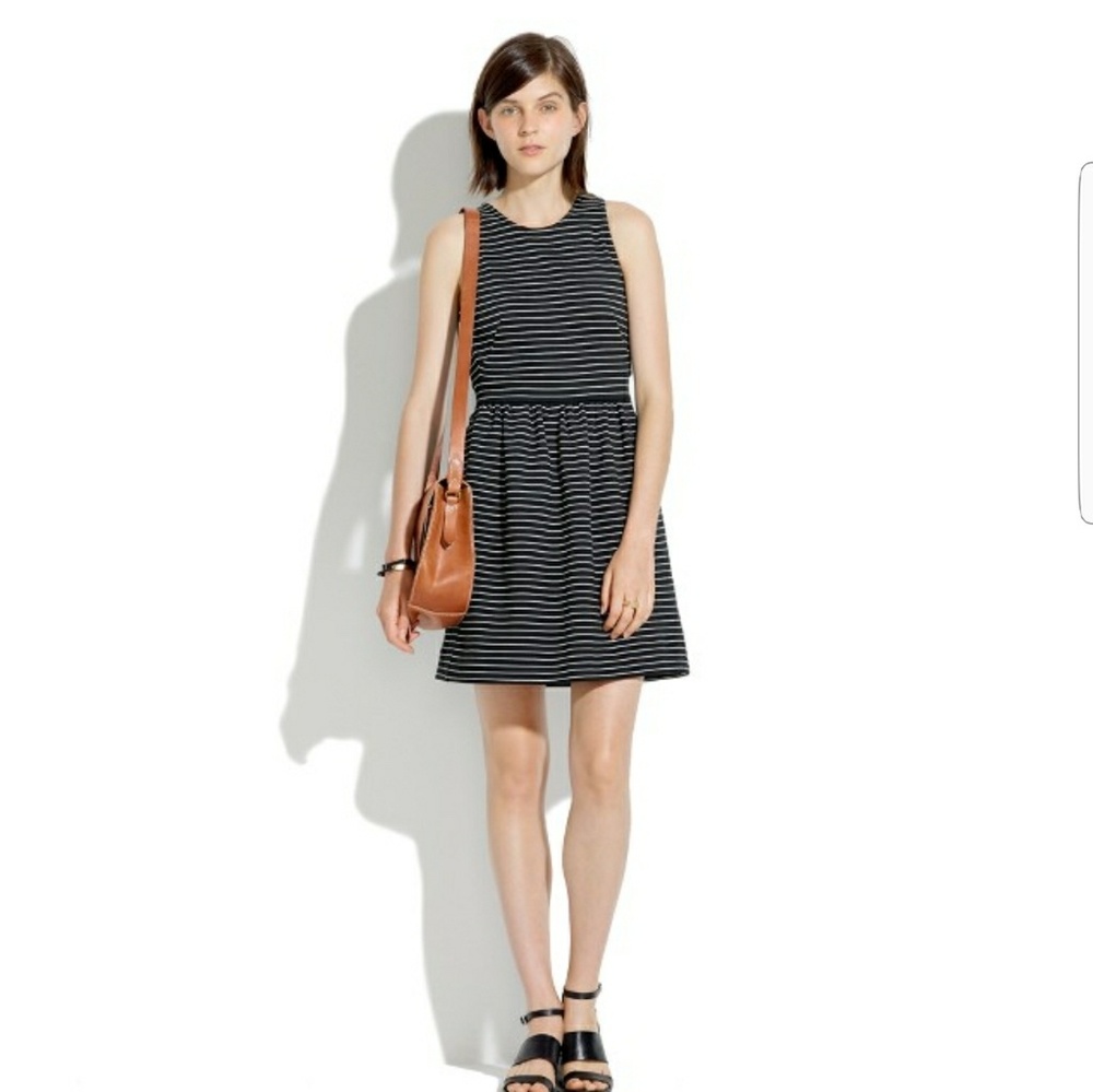 Madewell Pierside Zip-back Dress in Stripe