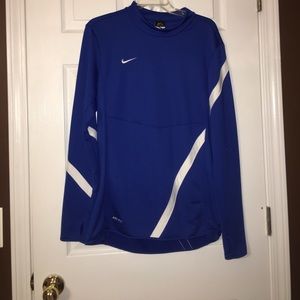 Nike Dri-Fit Royal Blue Long Sleeve Warm Pullover
