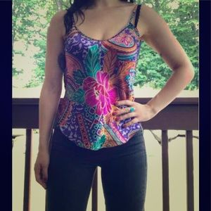Dressy floral tank top
