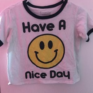 Have a nice day crop top