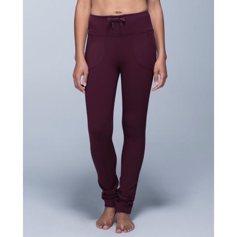 Lululemon Skinny Will Maroon Pant, Size 10