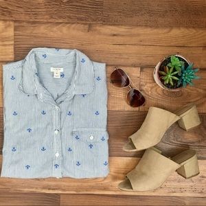 ❤️CCO SALE J.Crew anchorshort sleeve popover shirt