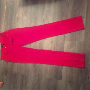 Red jeggings