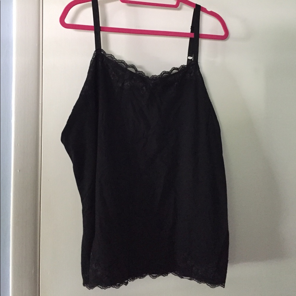 NWT black lace cami!
