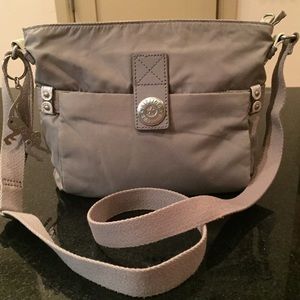 KIPLING Leah Medium Cross Body Bag gray Purse! EUC