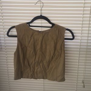 Suede crop top