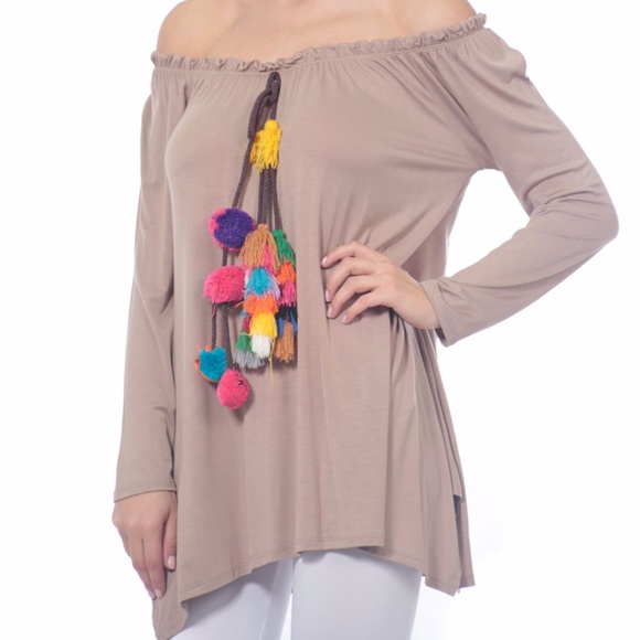 Off shoulder tauple tunic top - Picture 2 of 3