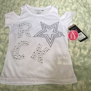 White Peep Shoulder(off the shoulder) Top