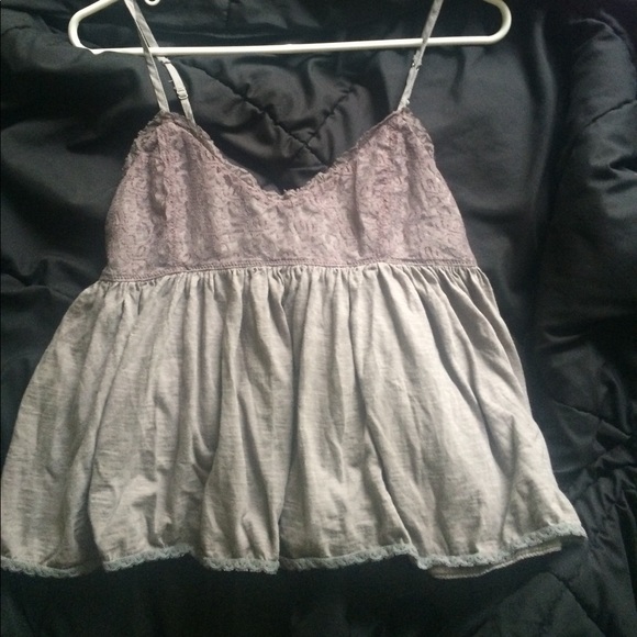 gray peplum cami top - Picture 1 of 6