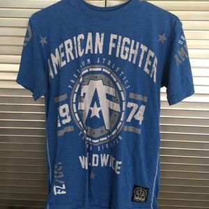 Blue American fighter tee