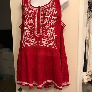 Red Cotton blouse