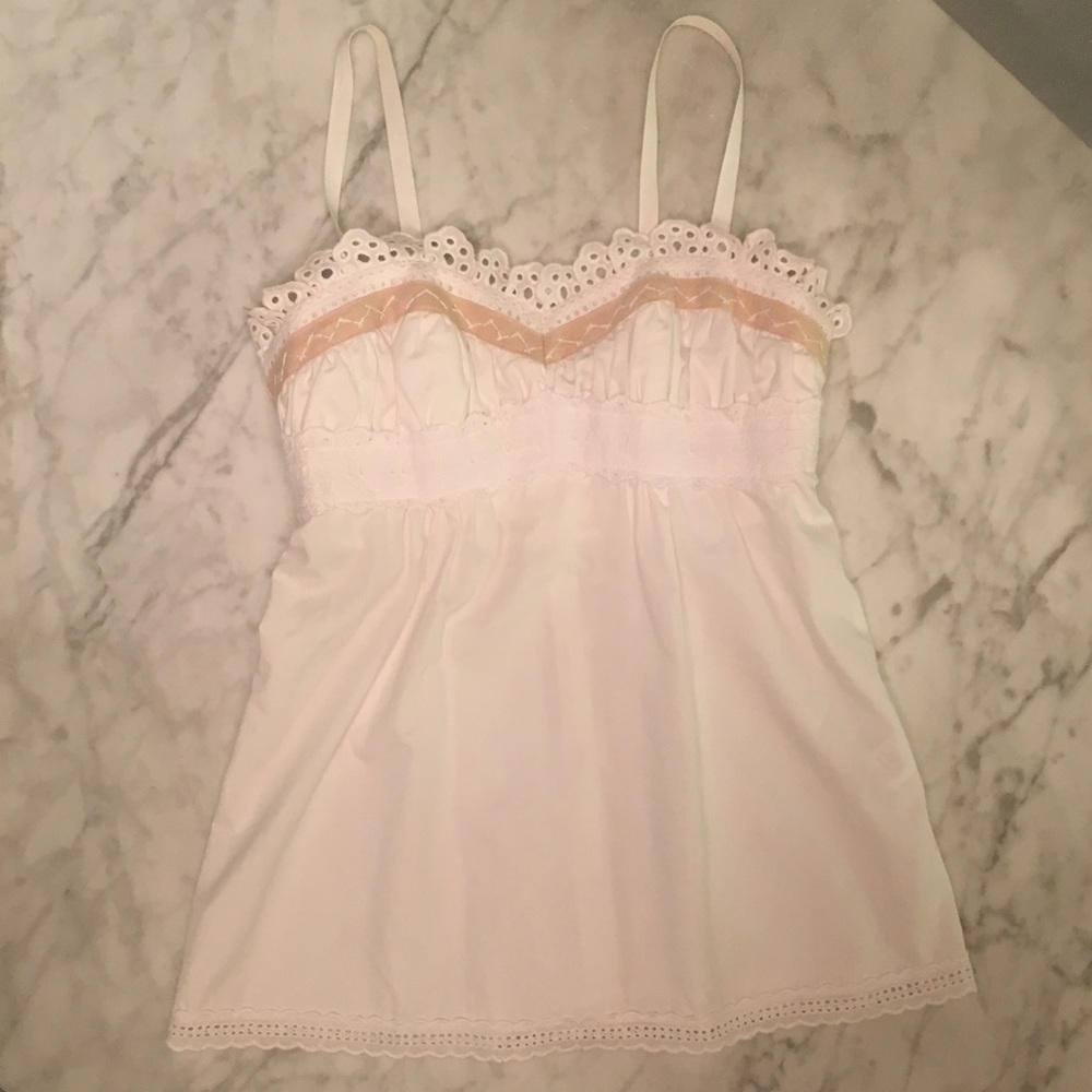 Nanette Lepore - white ruffle blouse