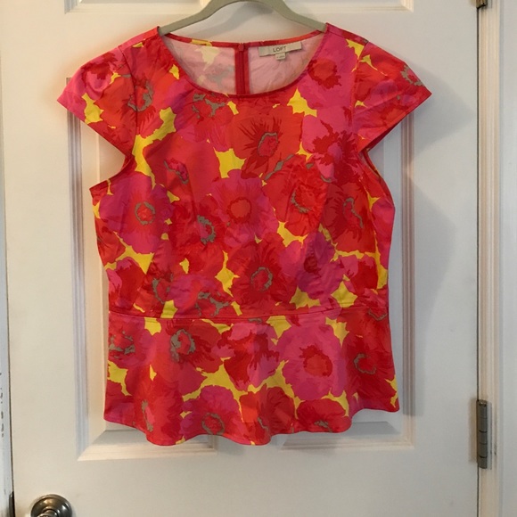 Ann Taylor Tops - Ann Taylor Floral Peplum Top