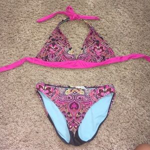 Athleta floral print bikini.