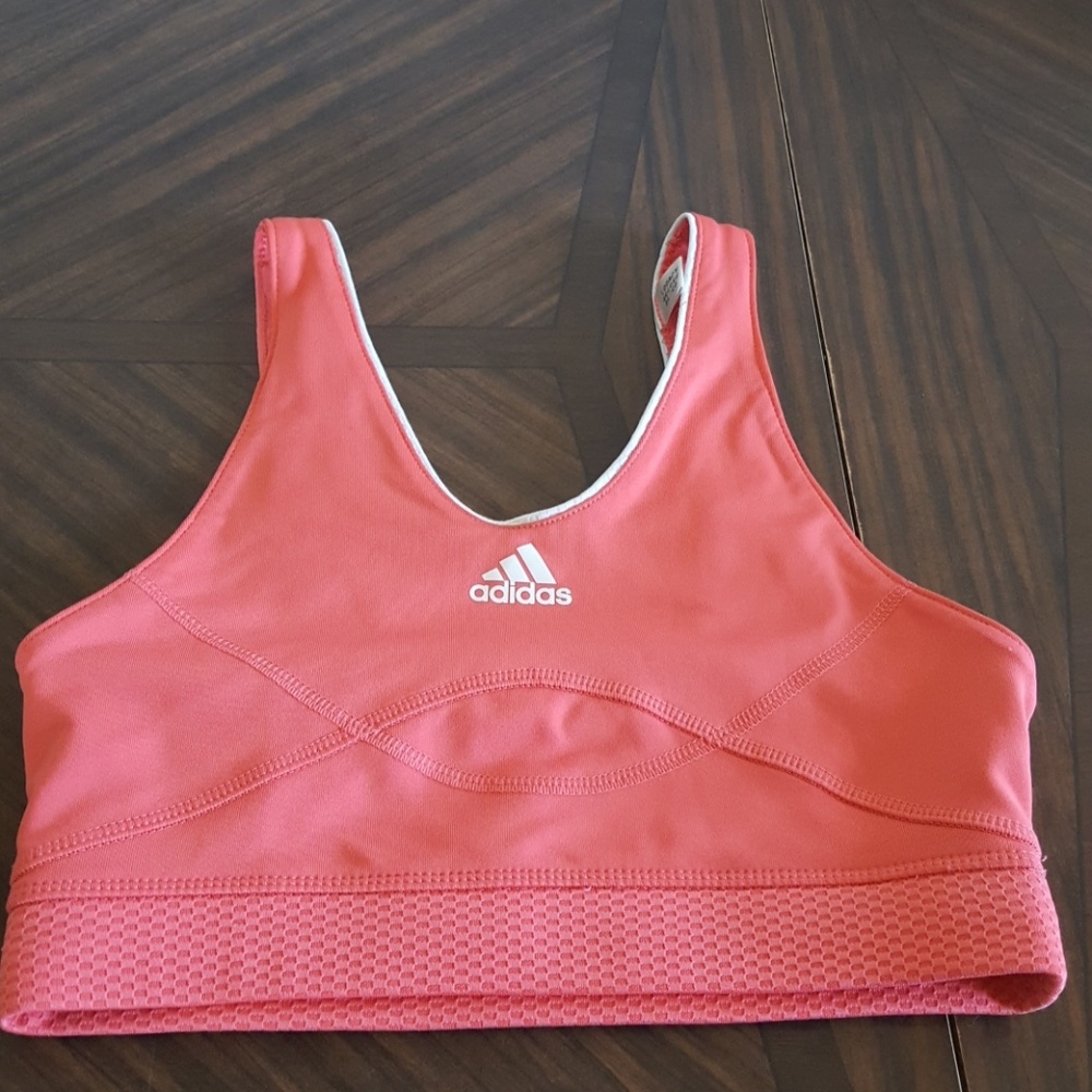 Coral Adidas Sports Bra