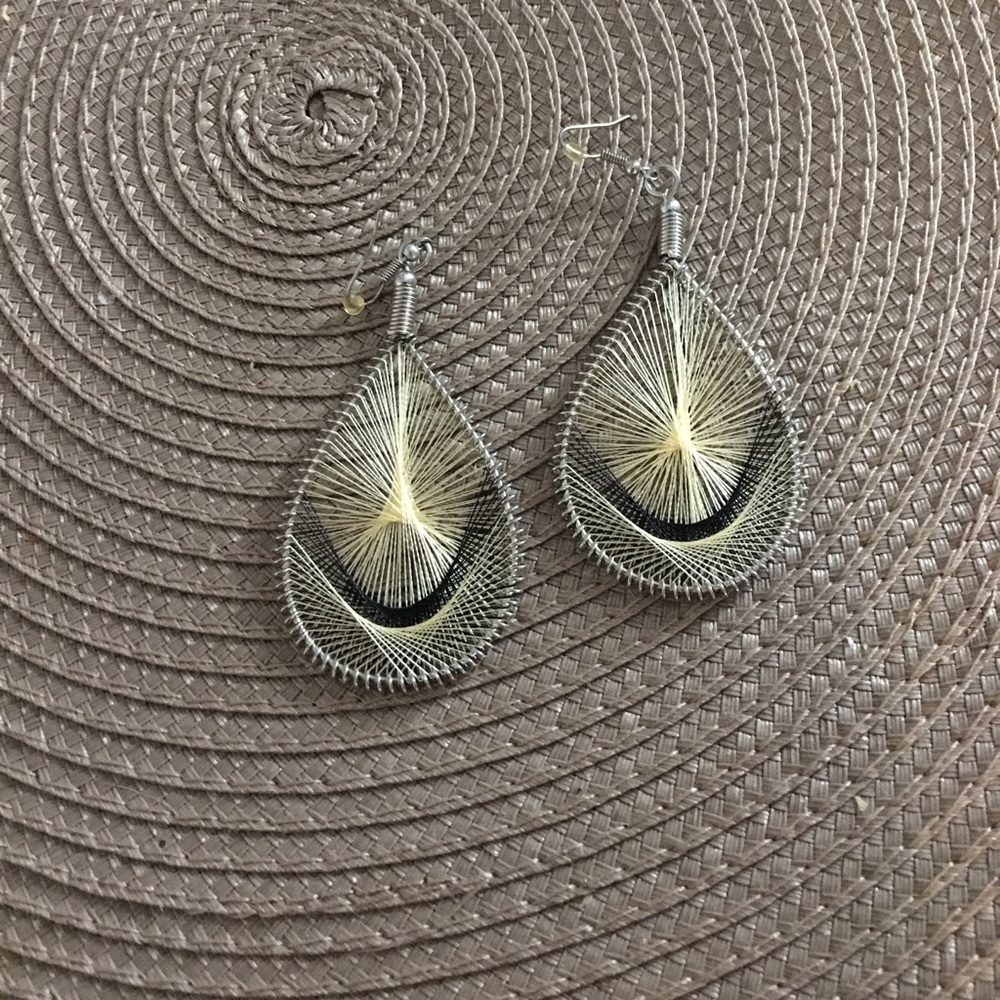 Woven earrings.
