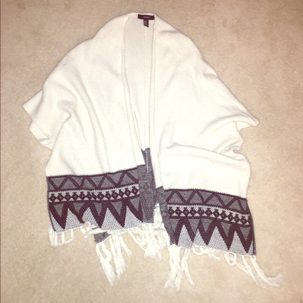 Black and White Poncho