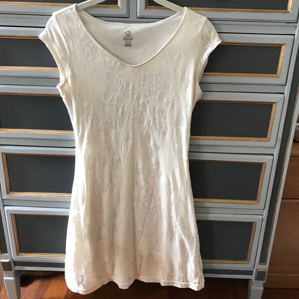 White Textured Dress