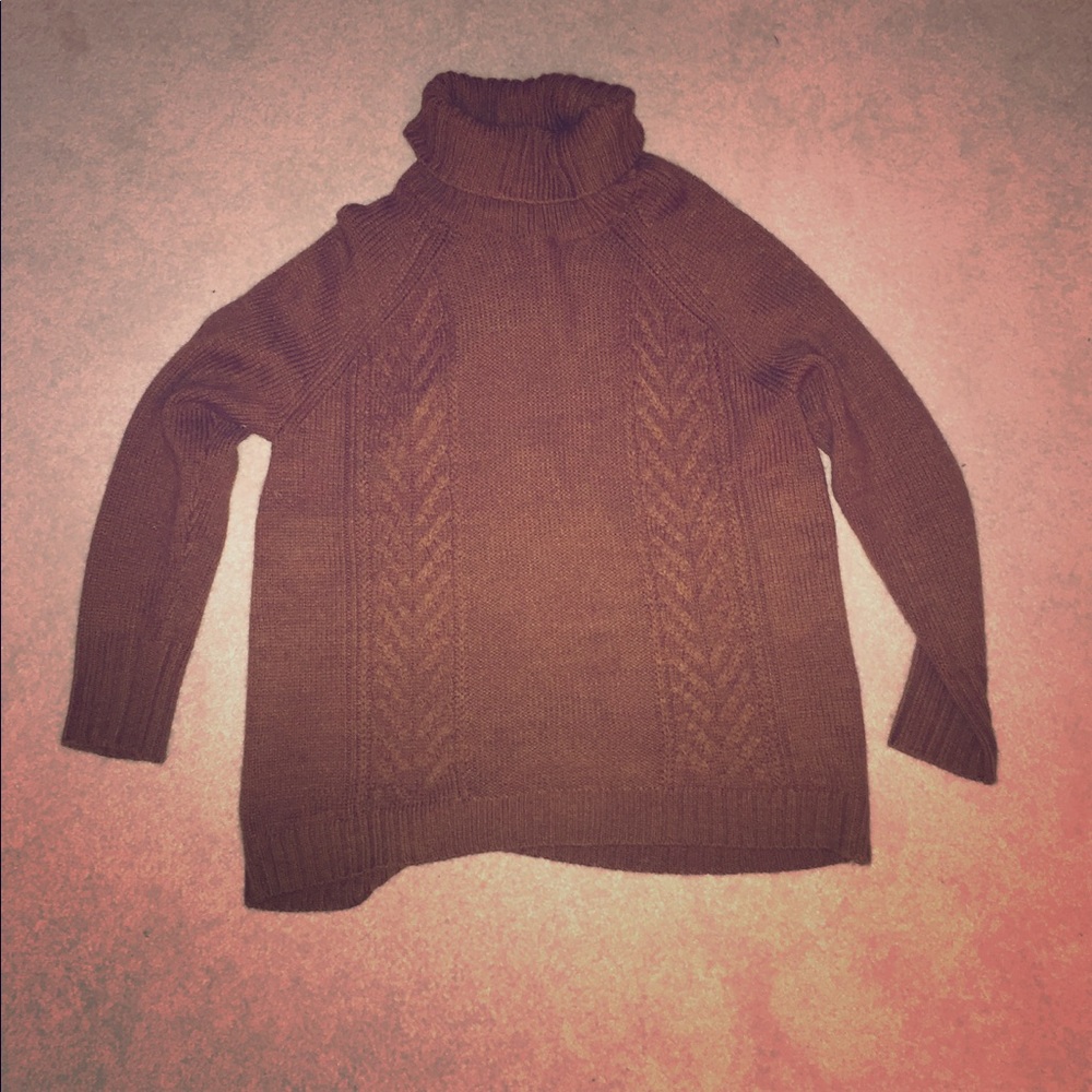Brown Cable Turtle Neck - image 1